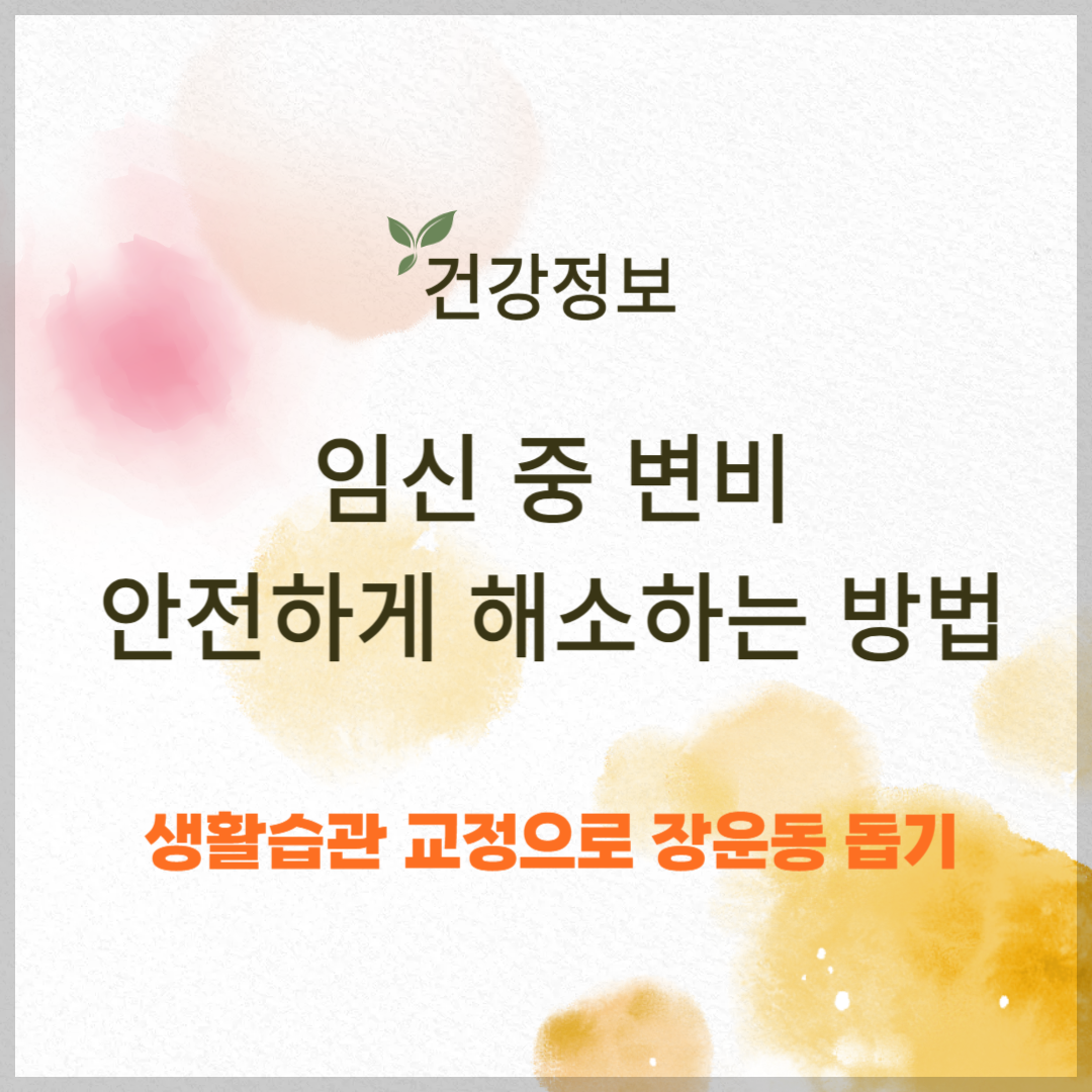 임신 중 변비 원인과 식습관으로 해소하는 방법