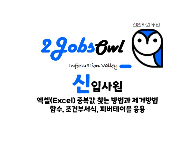 엑셀 중복값 찾기와 중복값 제거방법