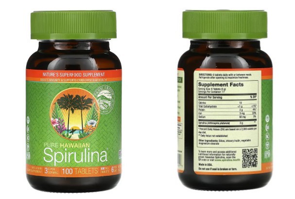 Nutrex Hawaii, 순수 HAWAIIAN SPIRULINA&reg; 100정