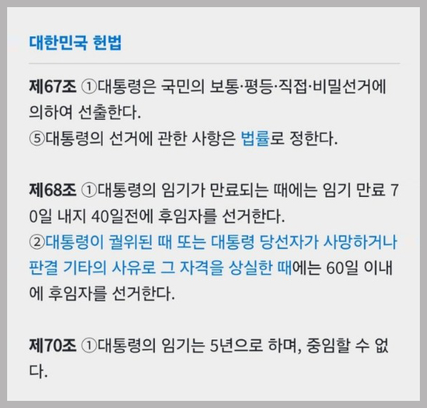 대통령선거에대한법령