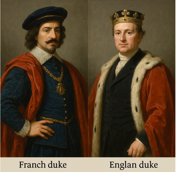 프랑스와 영국의 공작 이미지 입니다.