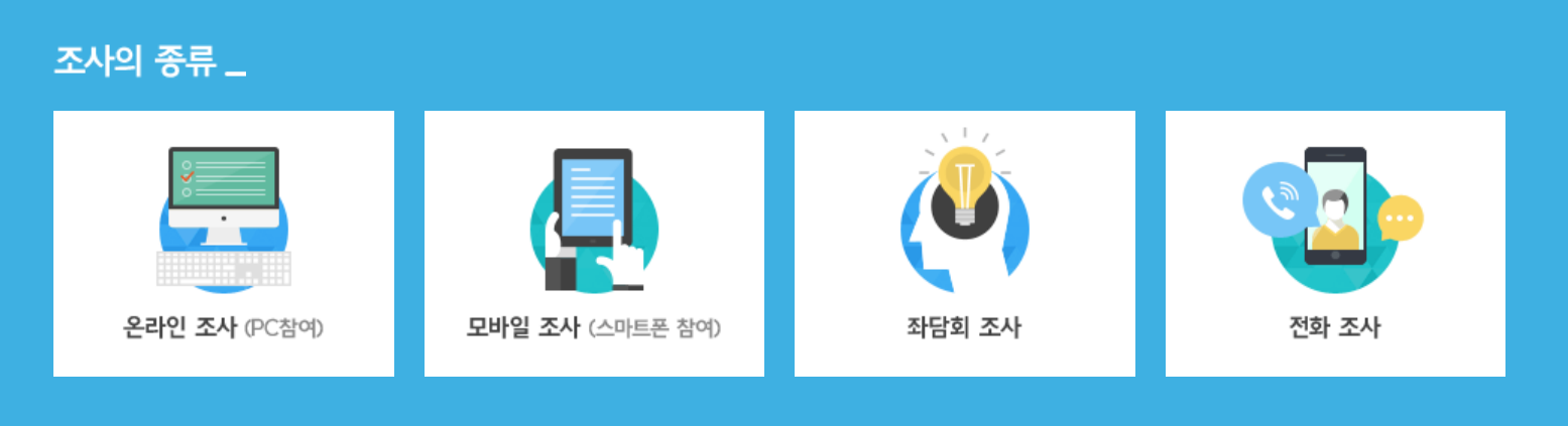 엠브레인 조사종류