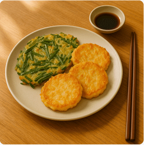 비오는 날 감자전 부추전 김치전2