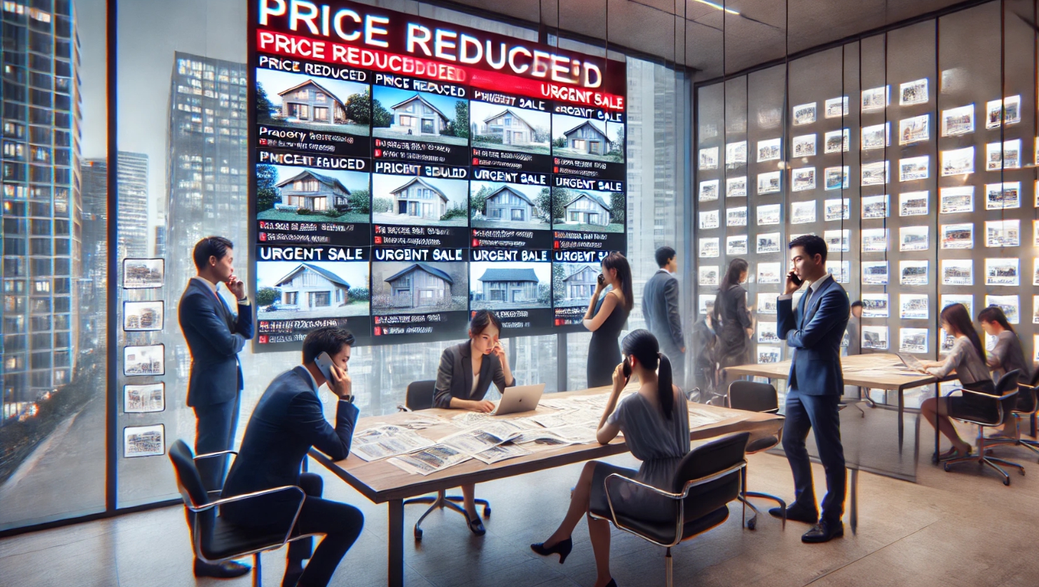 부동산 시장의 긴박한 분위기를 담은 이미지