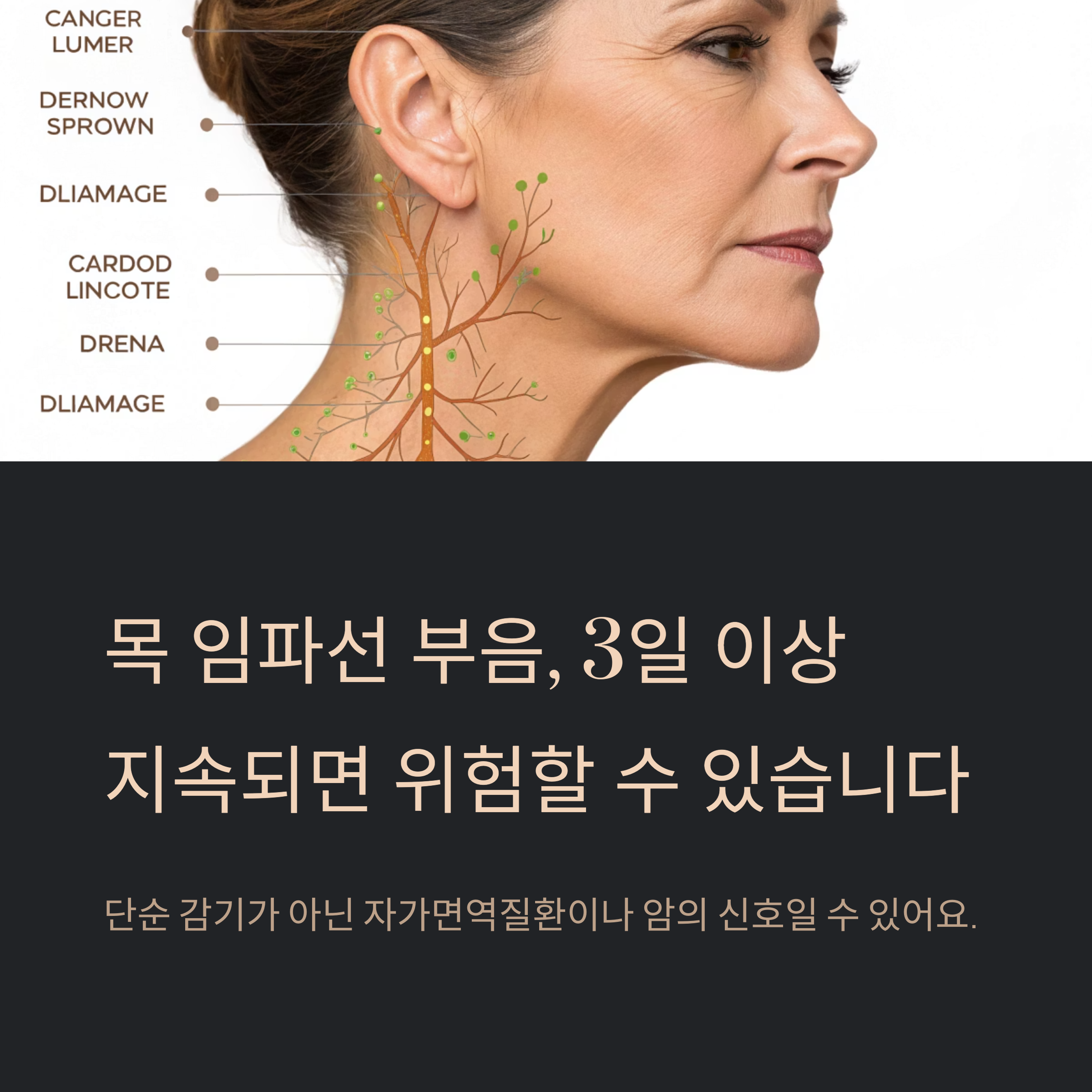 목 임파선 부음