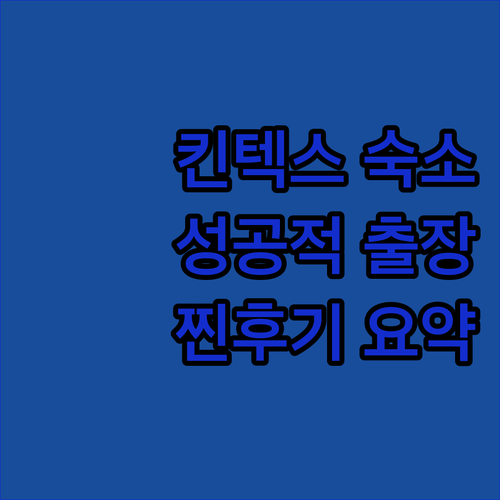 일산 킨텍스 전시회 출장 숙소 리스트..