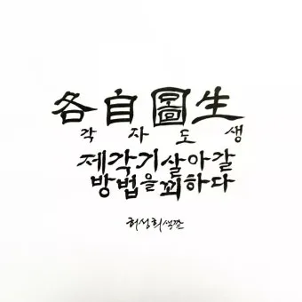 각자도생 뜻 유래 한자 비슷한 말 예문 영어 속담 반대말 해설_20