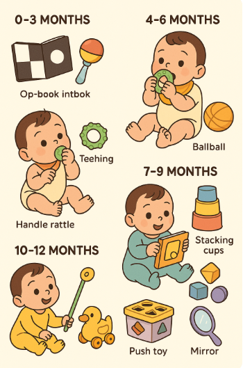 생후 0~12개월 아기의 성장 발달에 맞는 장난감