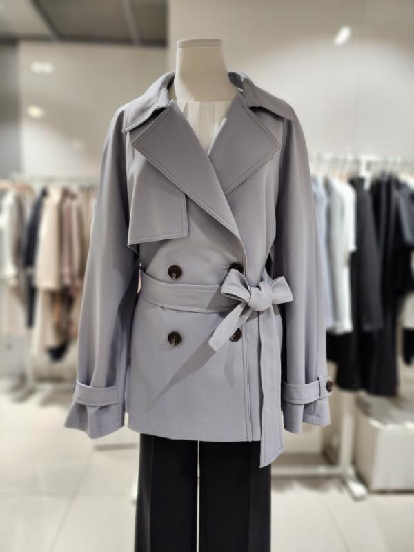 SOUP 더블 브레스티드 하프 트렌치코트 SZ4BB90