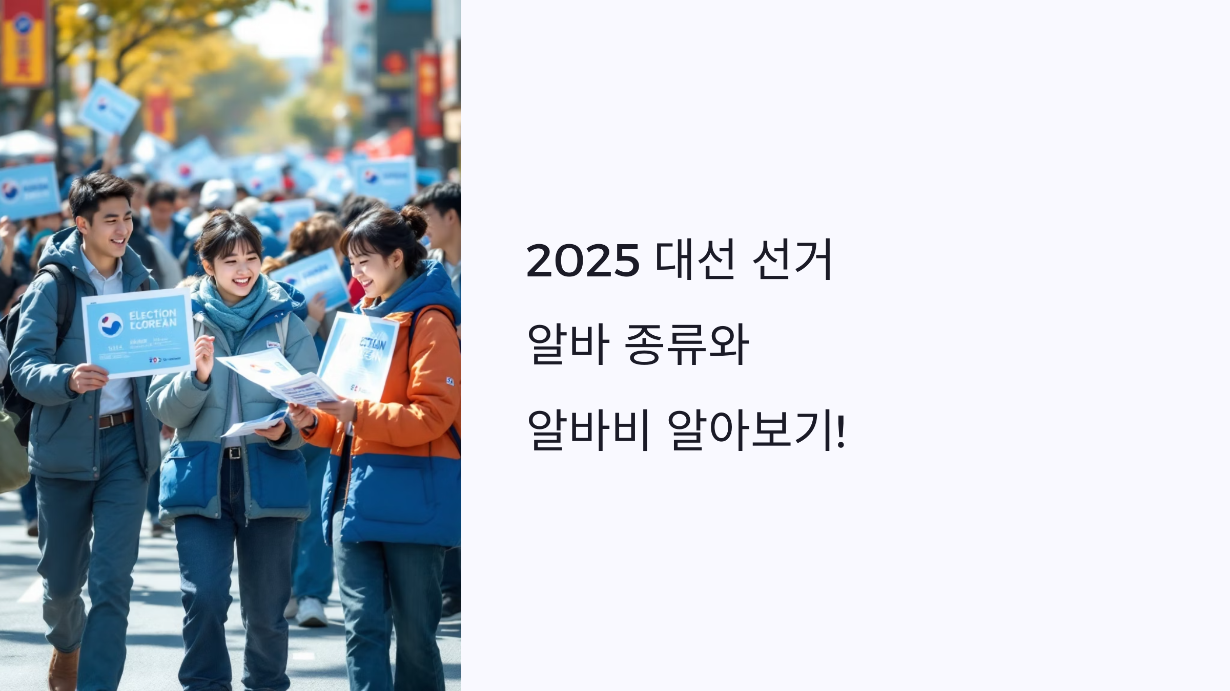 📊 2025 대선 선거 알바 종류와 알바비 알아보기!