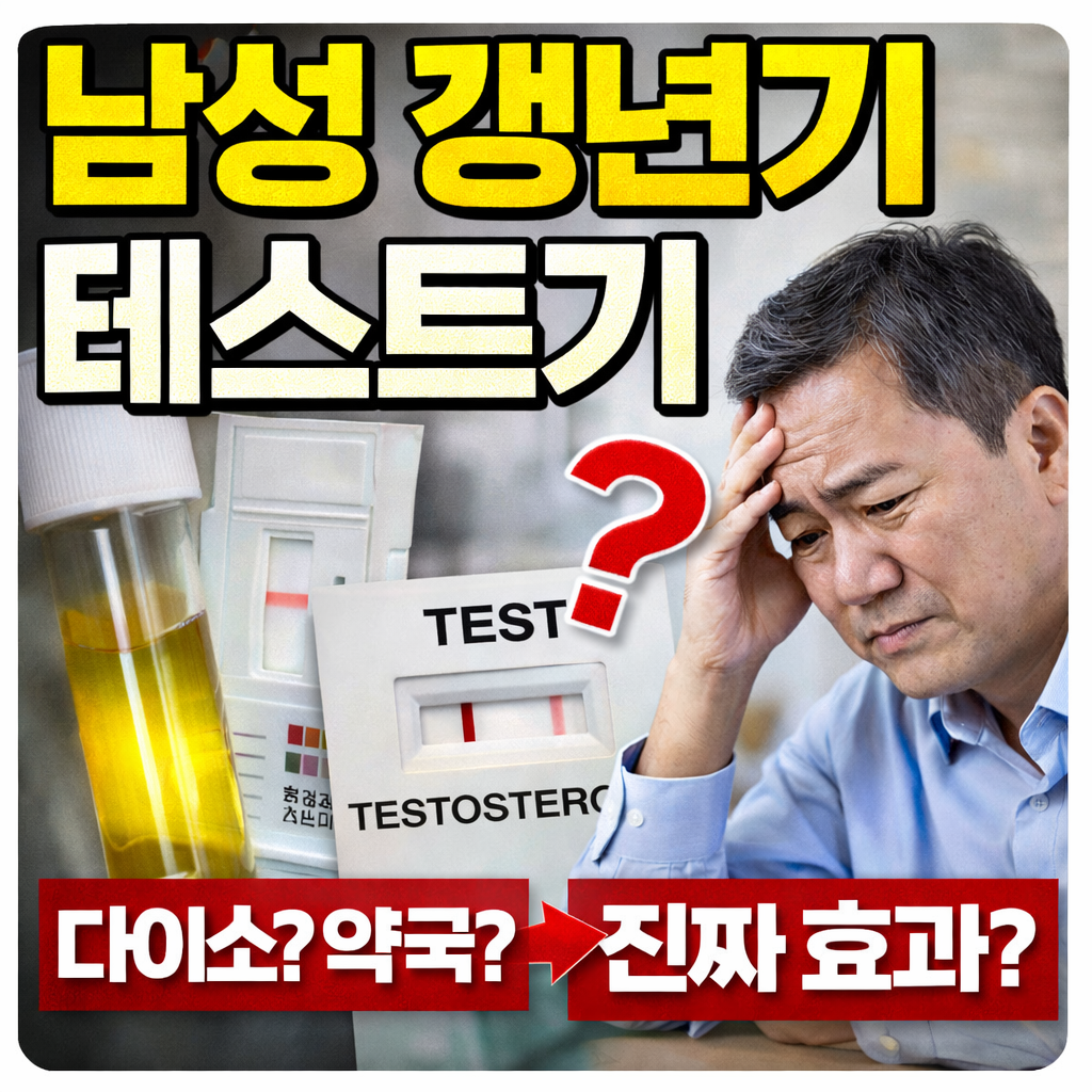 🔥 남성 갱년기 테스트기 진짜 정리! 약국·다이소 가격부터 자가 테스트 정확도·후기까지