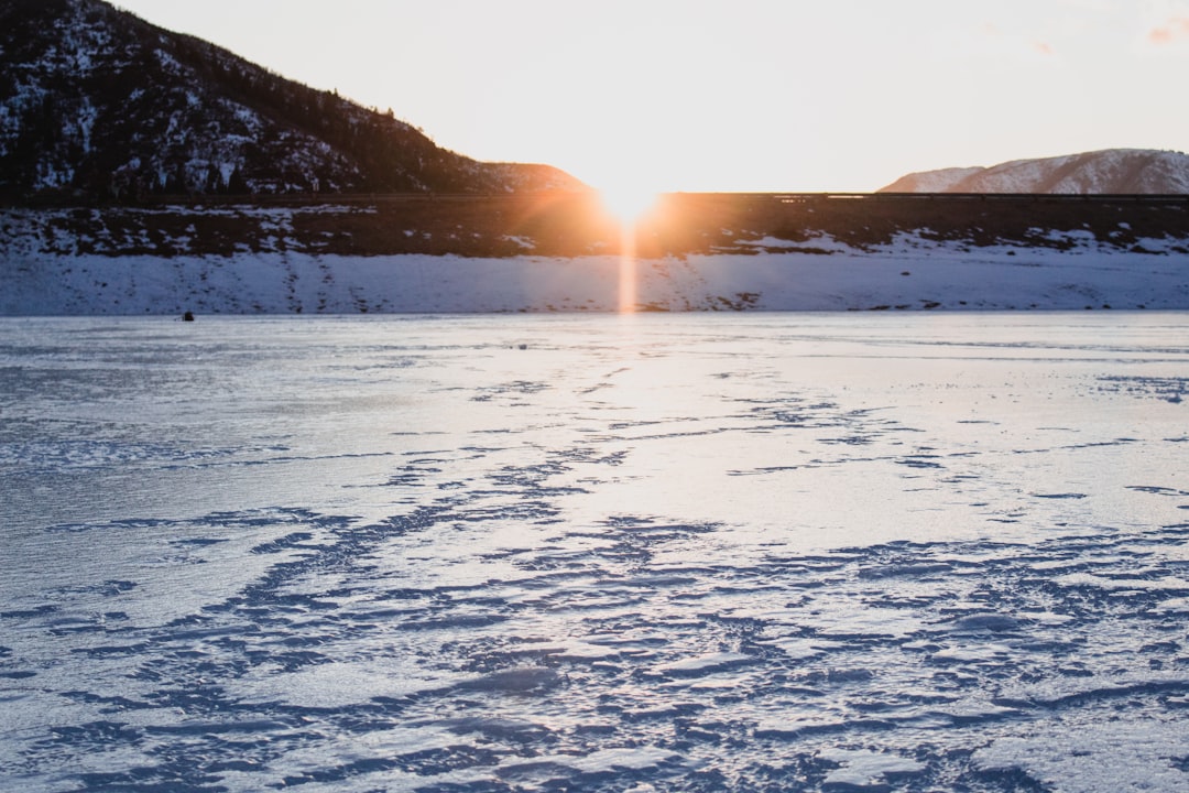 Ice fishing.