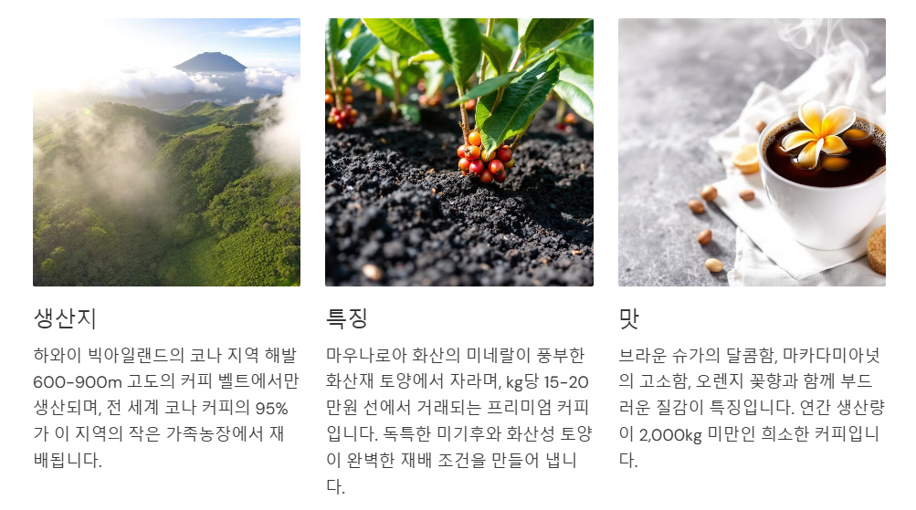 하와이안 코나 커피