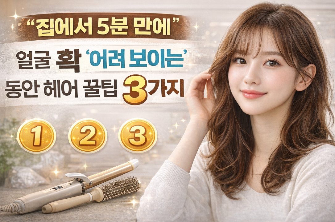 집에서 5분이면 10살 어려 보이는 동안 헤어 꿀팁 3가지