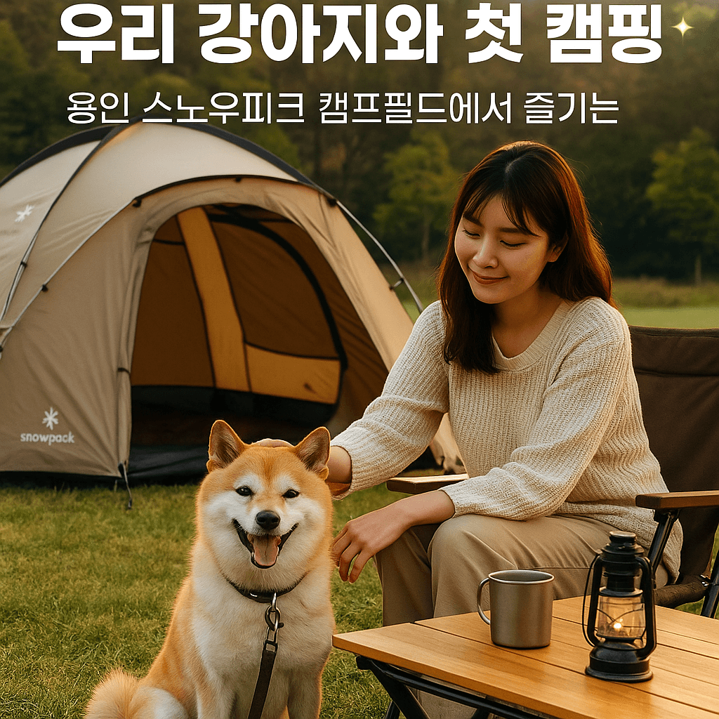 강아지와 함께하는 감성 불멍 여행 스노우피크 캠프필드