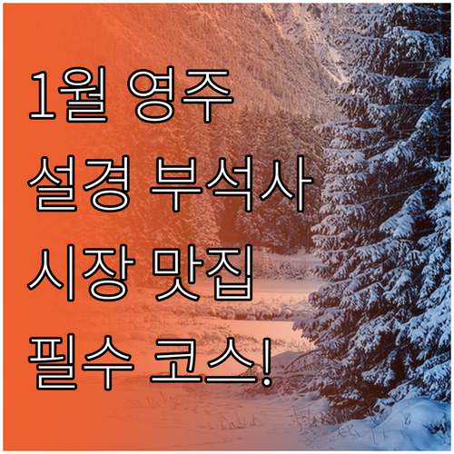 1월 영주 여행 명소 추천 부석사 설..