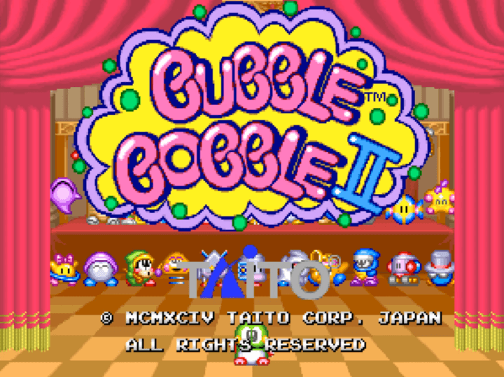 보글보글2-오락실게임-메인-화면