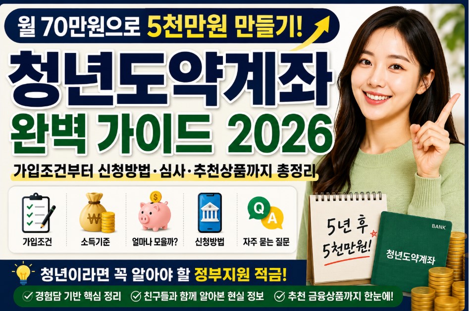 월 70만 원으로 5천만 원 만들기? 청년도약계좌 가입조건 총정리
