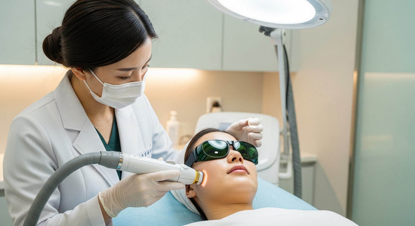 색소모드(1064nm), 갈색 여드름 자국엔 어떻게 작용할까?