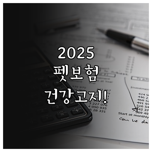 2025년 바뀐 펫보험 규정 건강 상..