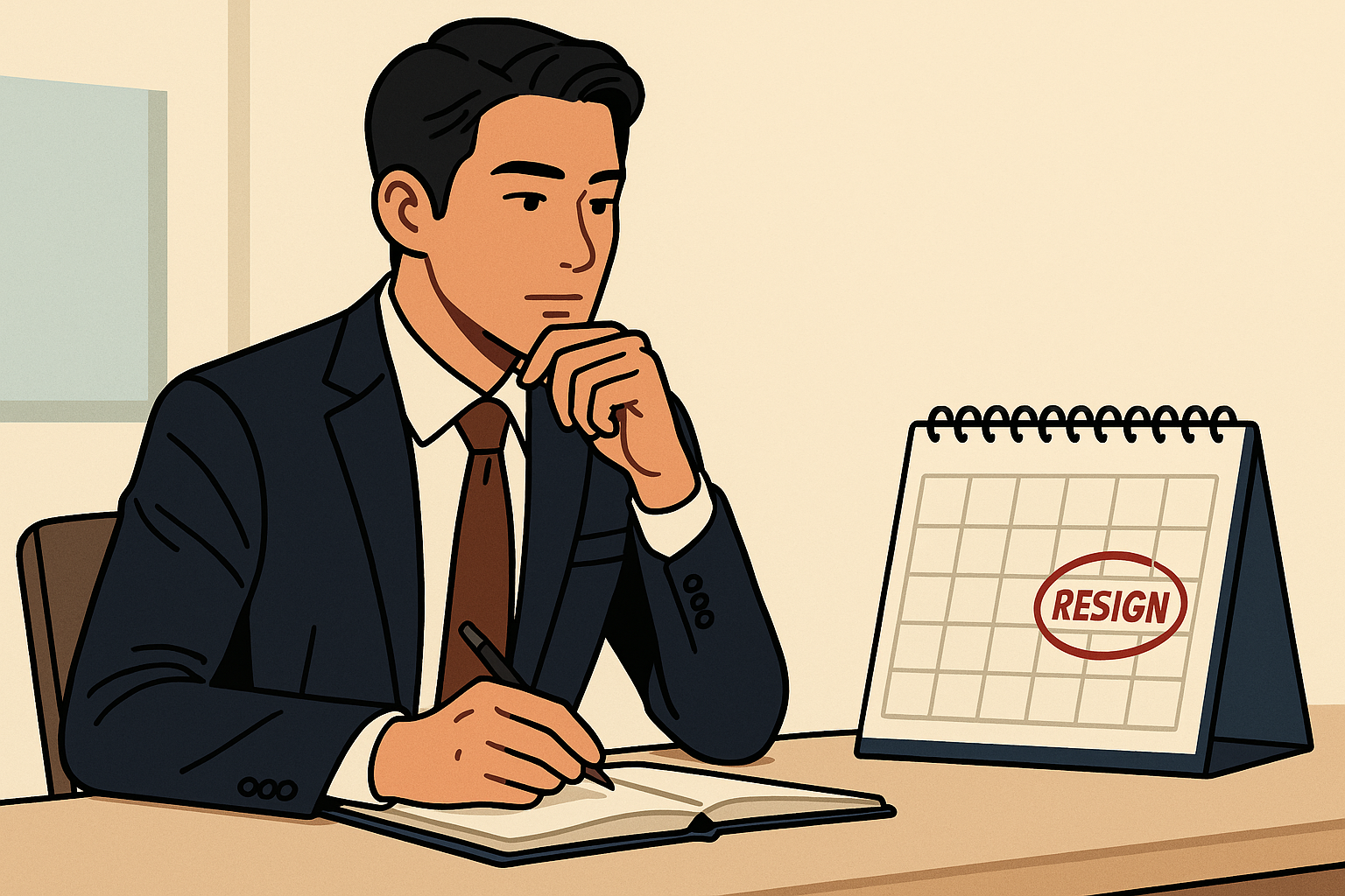 퇴사 시기를 검토중인 직장인