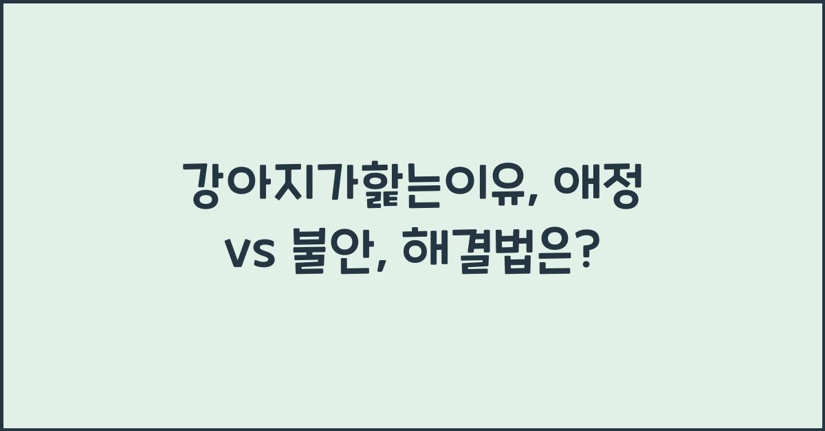 강아지가핥는이유