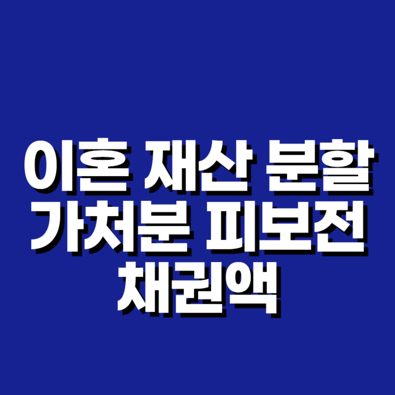 이혼 재산 분할 가처분 피보전 채권액