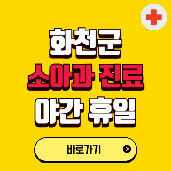 화천군 야간 소아과 진료병원 찾기 ❘ 24시 일요일 주말 연휴 응급진료 추천 잘하는 곳