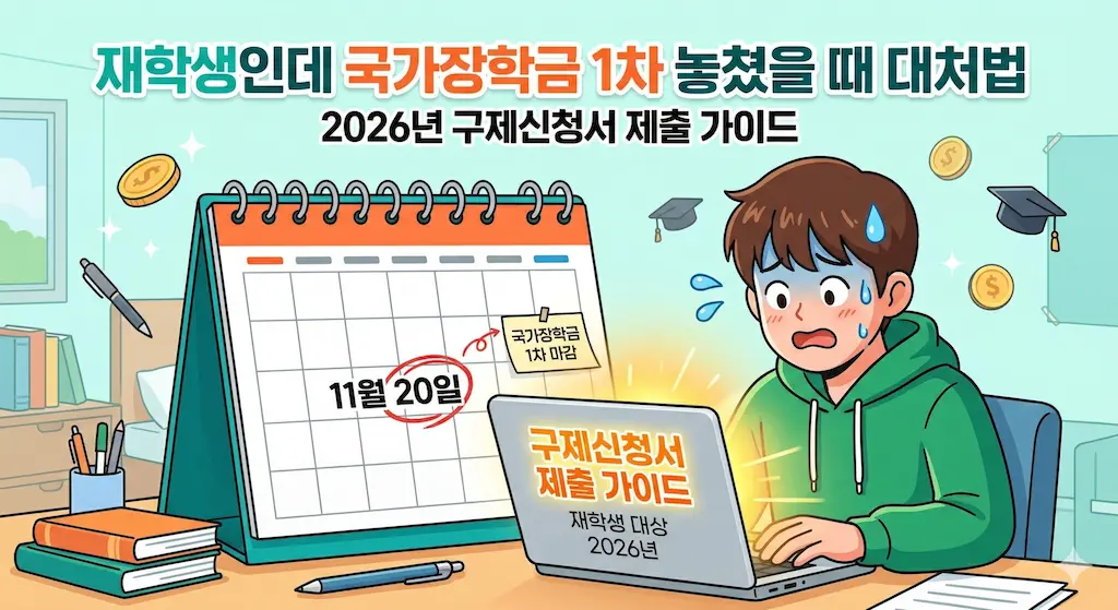 재학생인데 국가장학금 1차 놓쳤을 때 대처법 2026년 구제신청서 제출 가이드