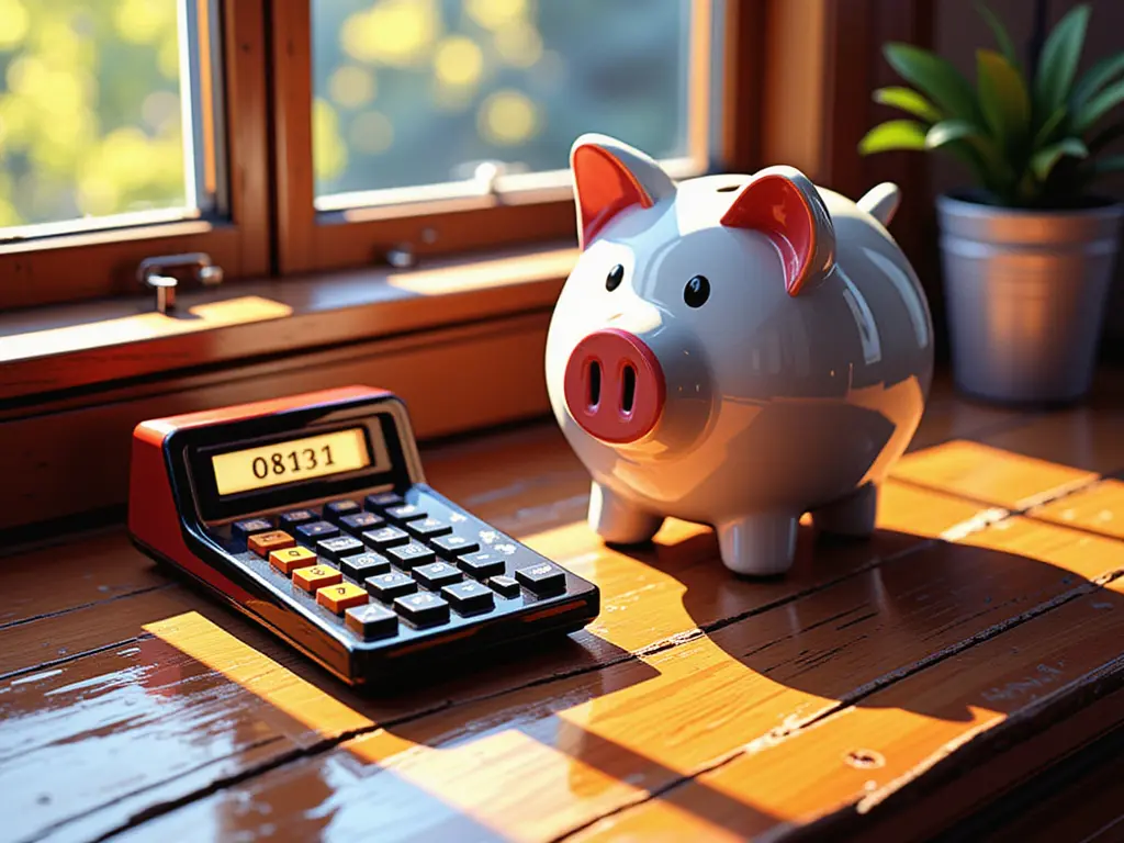 저금통과 계산기
