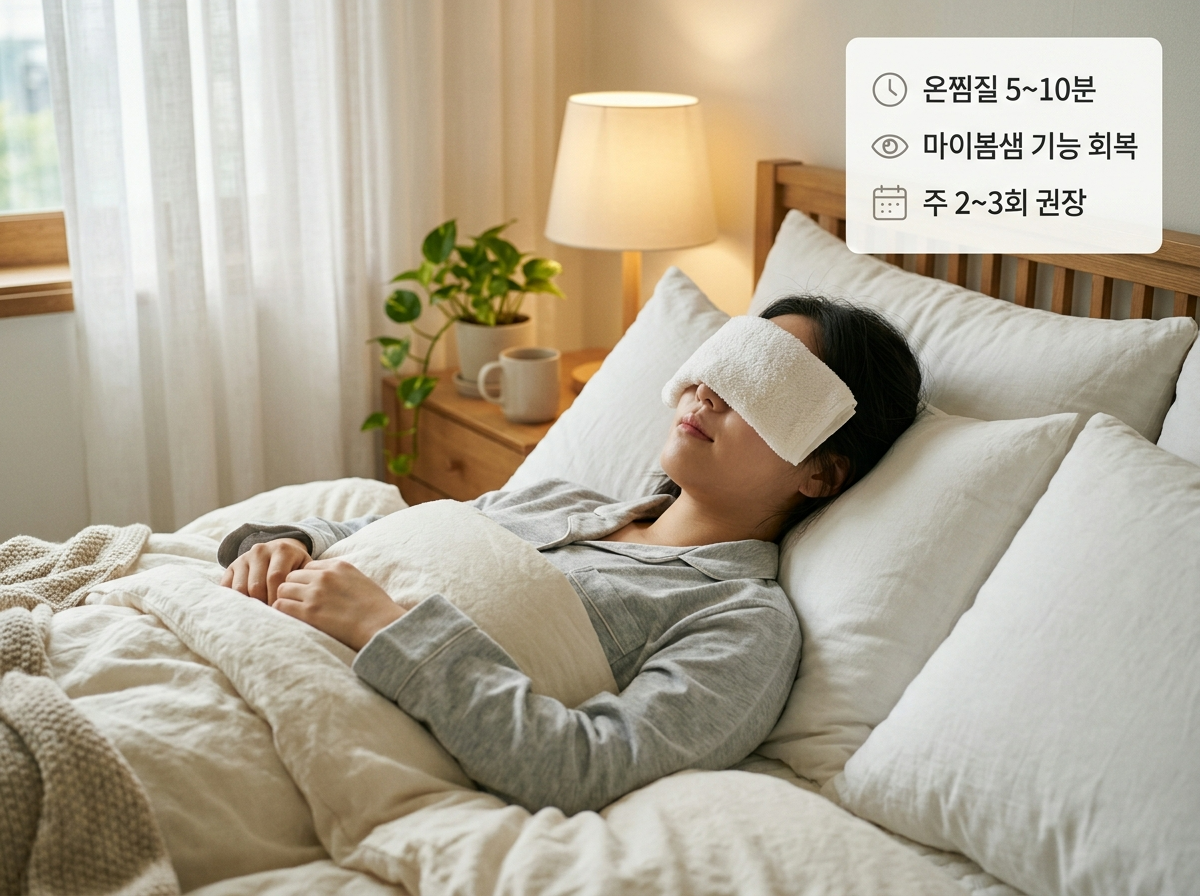 미세먼지 눈 건강 생활 관리. 눈 온찜질