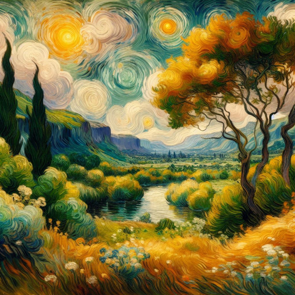 소용돌이치는 붓터치