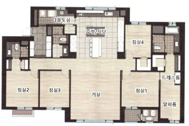 래미안 원펜타스 155㎡ 평면도
