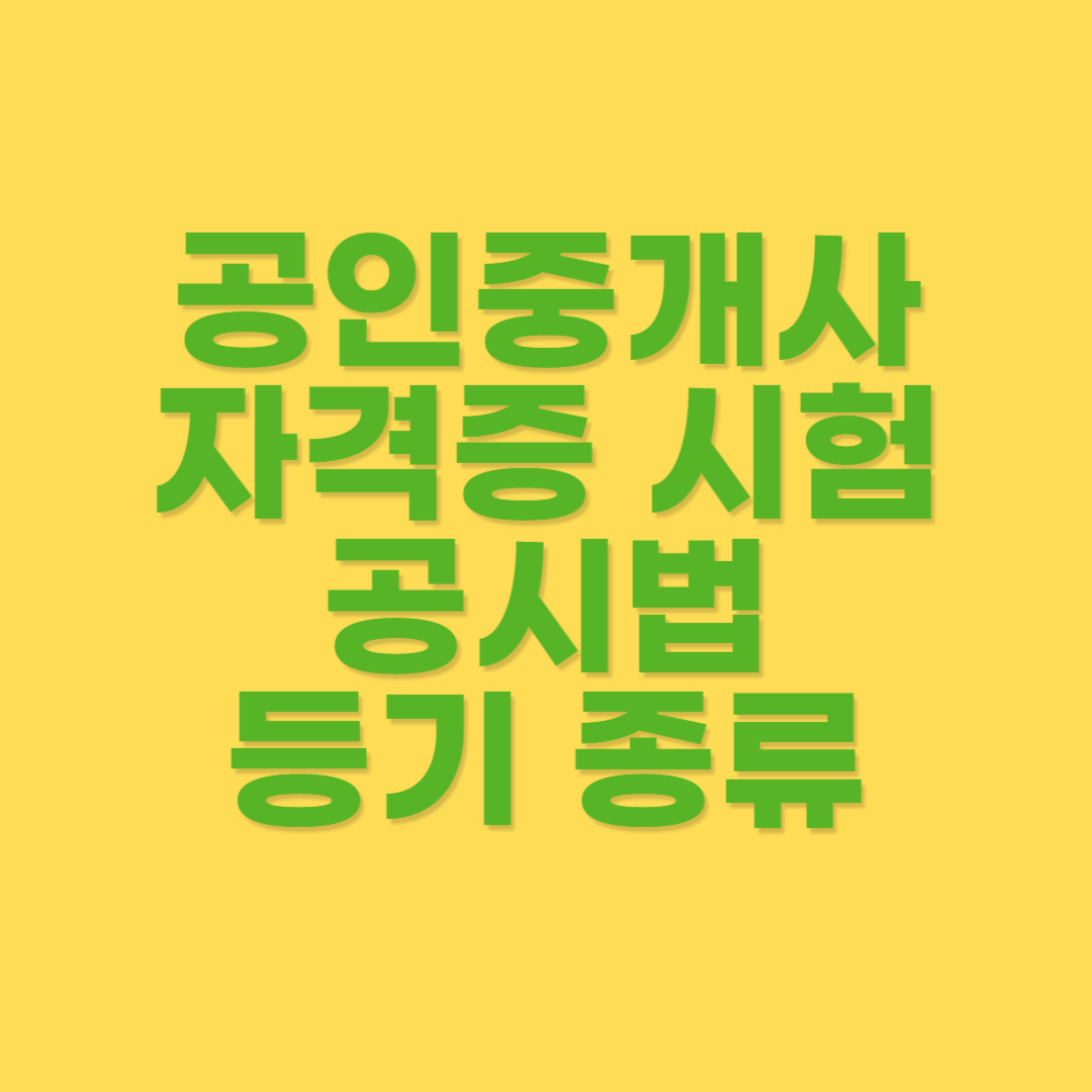 공시법 등기의 종류