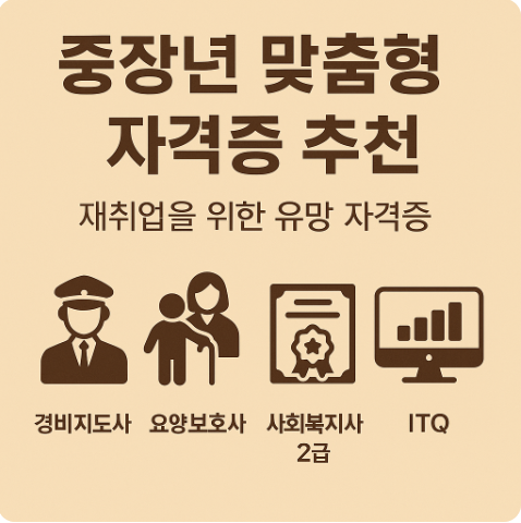 중장년 맞춤형 자격증 추천