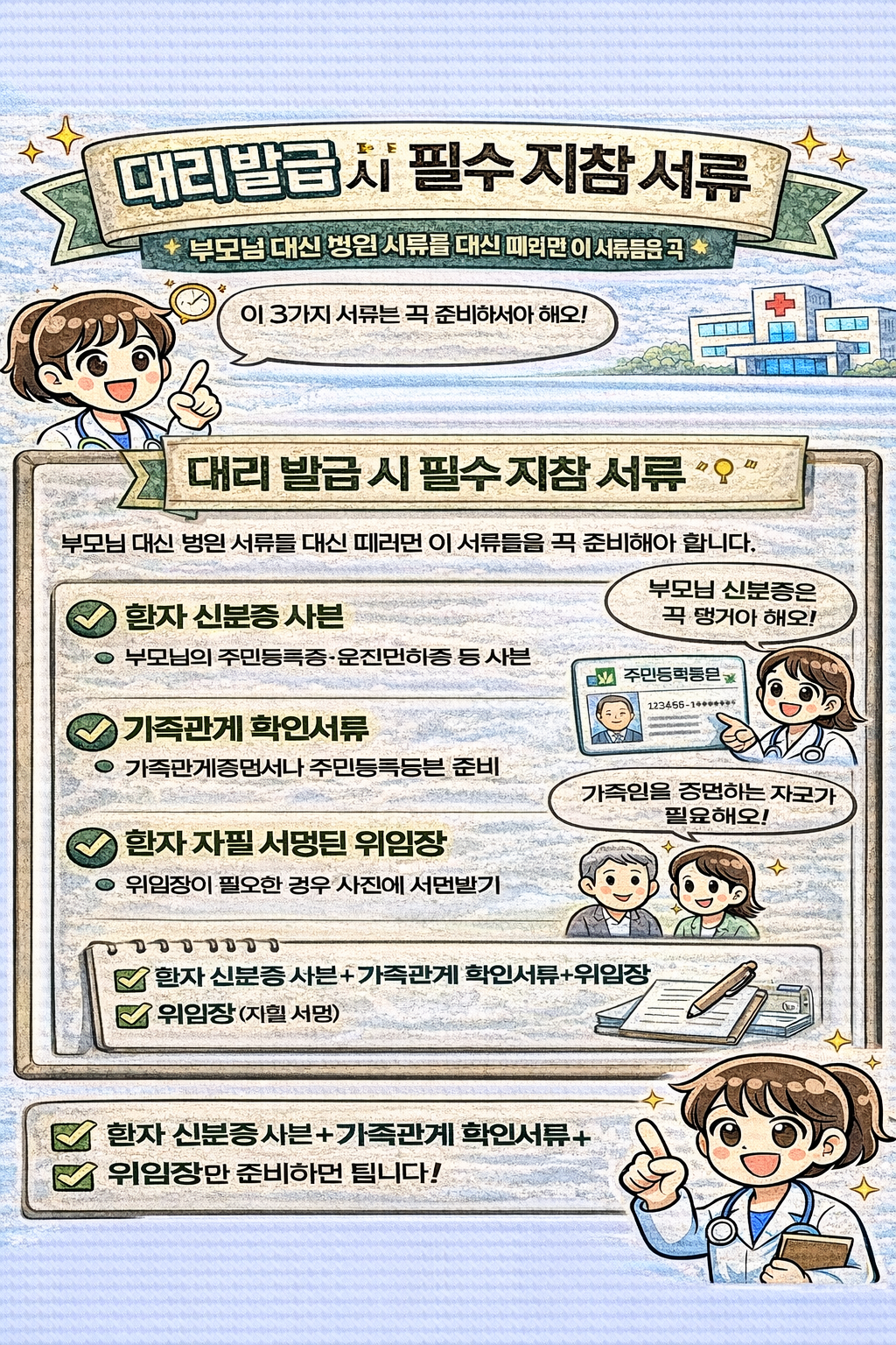 대리 발급시 필수 지참 서류