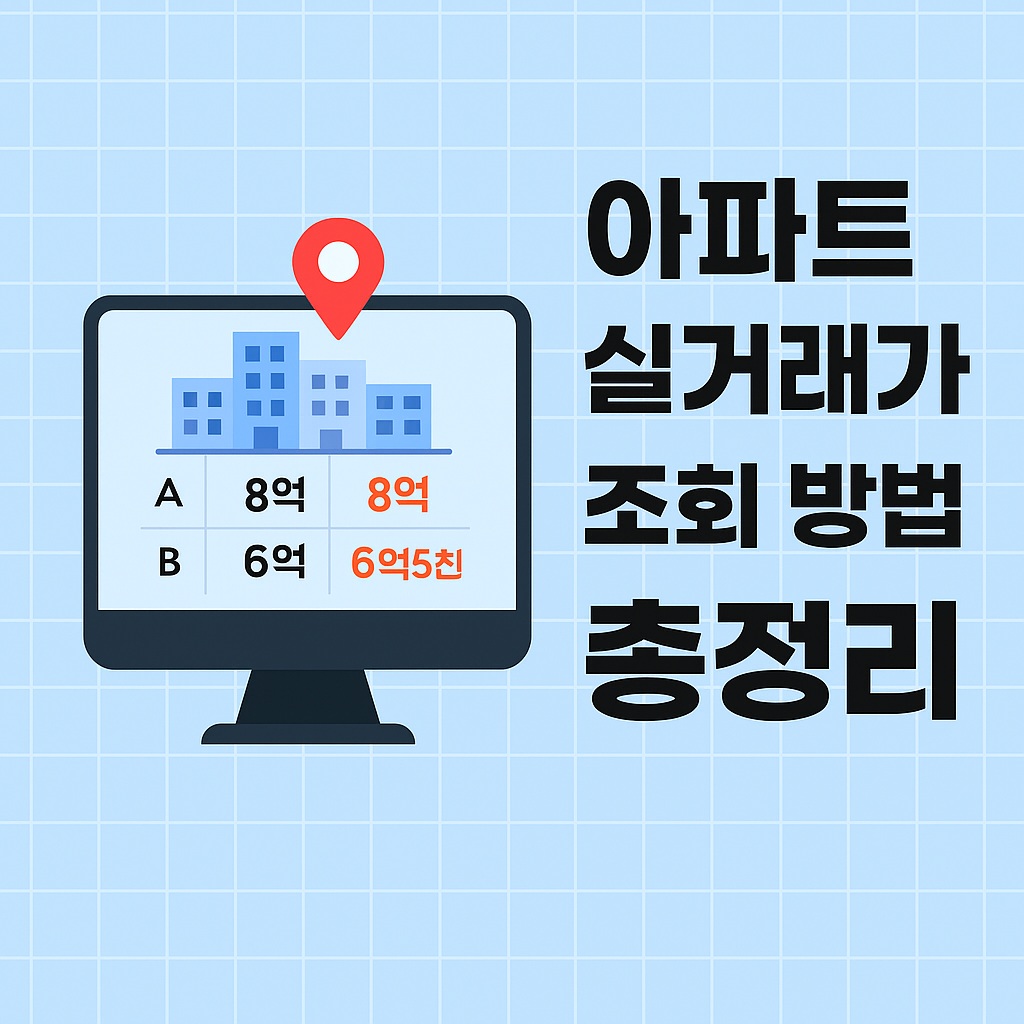아파트 실거래가 조회 방법 확인 하기