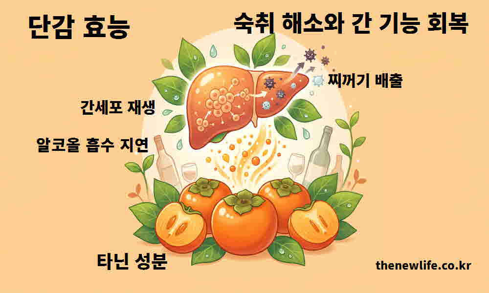 단감 효능 숙취 해소 간 기능 회복