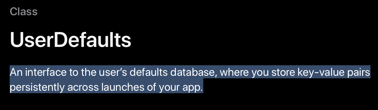 userDefaults document