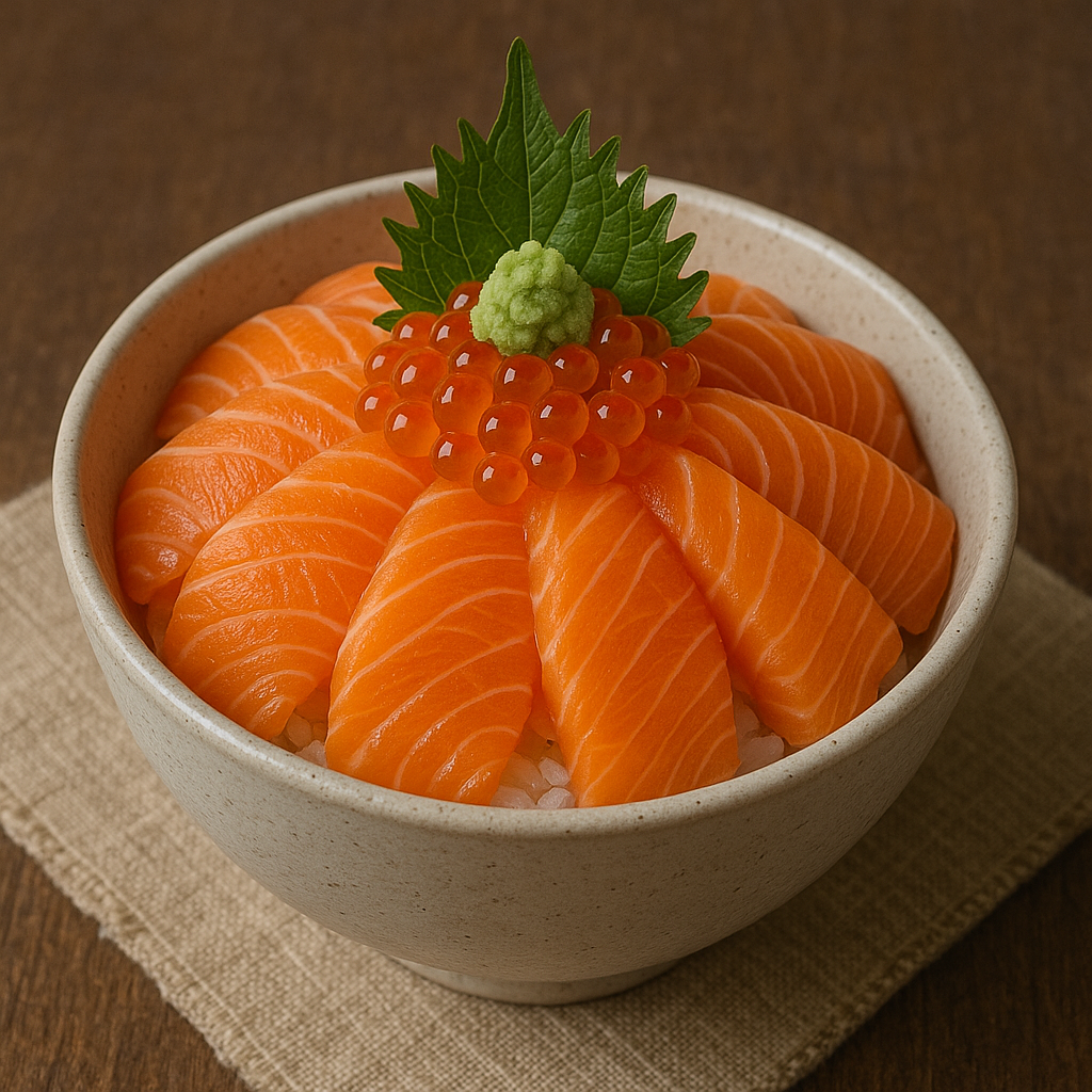 불 없이도 가능한 요리 생연어덮밥