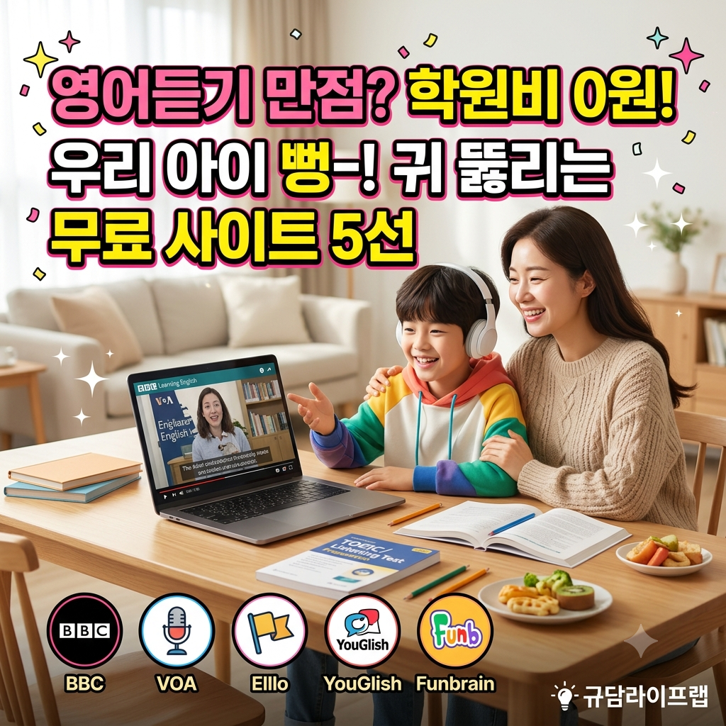 우리아이 영어듣기 향상, 영어듣기 평가 필수, 무료영어사이트 5곳 추천