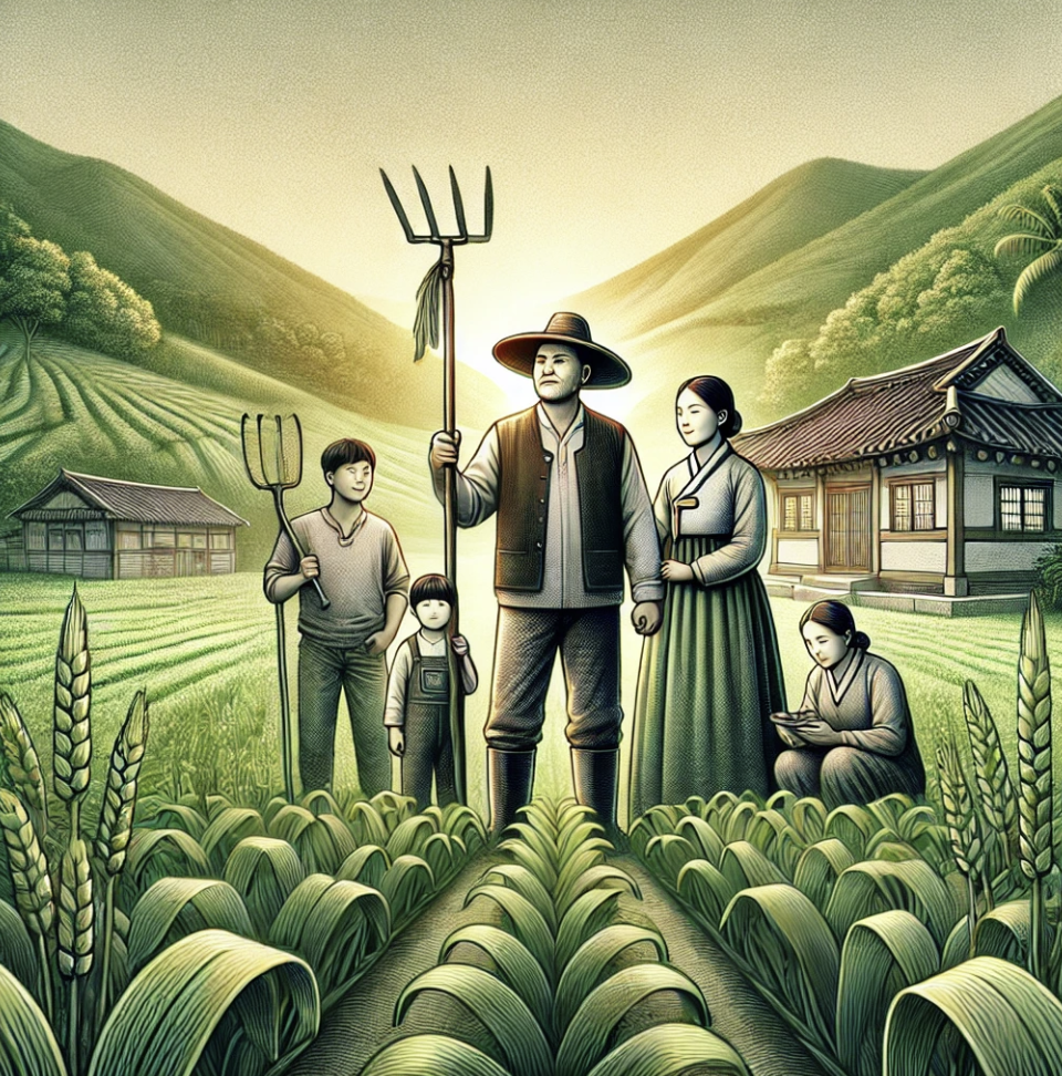 농업 상속을 상징