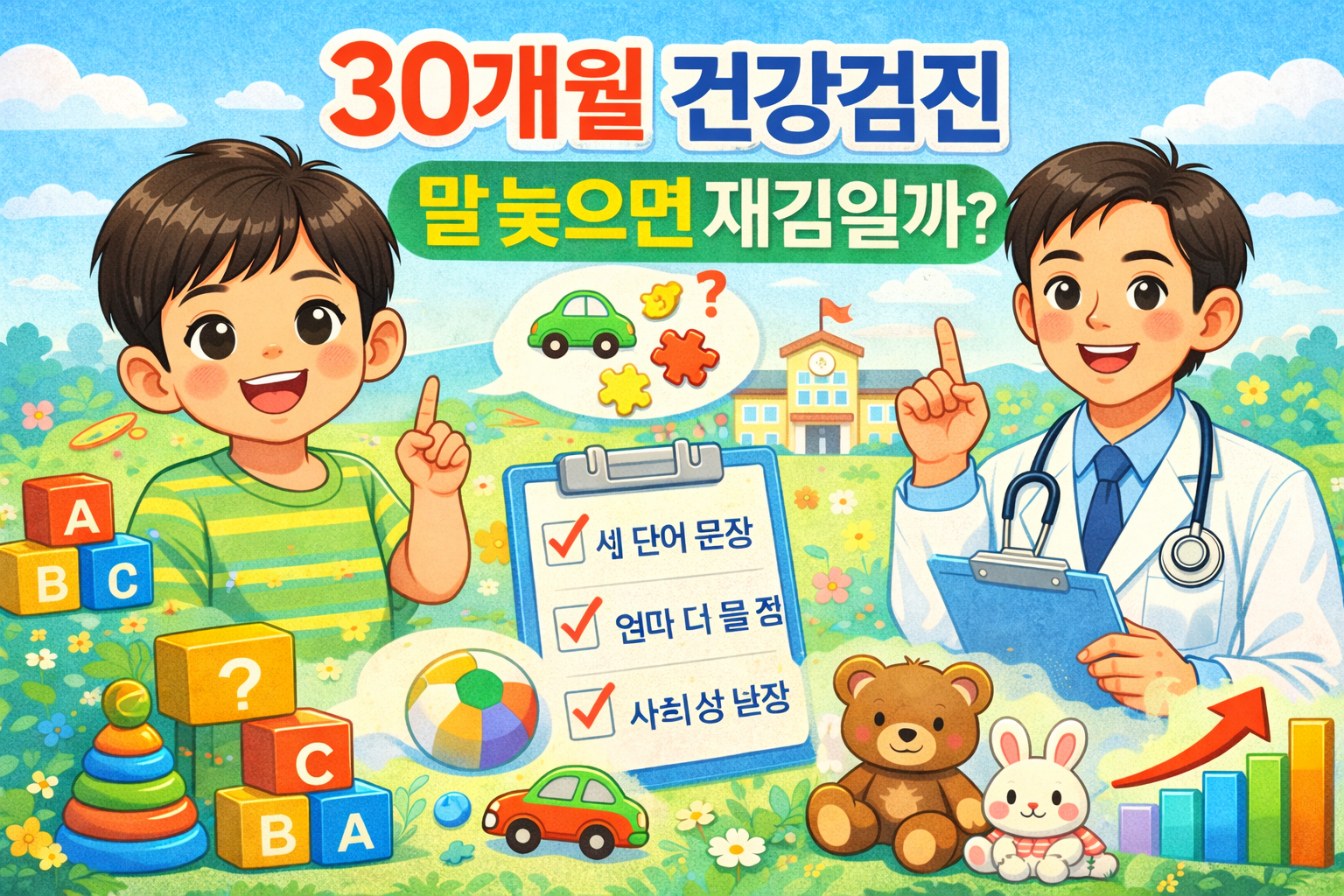 30개월 건강검진, 말 늦으면 재검일까?