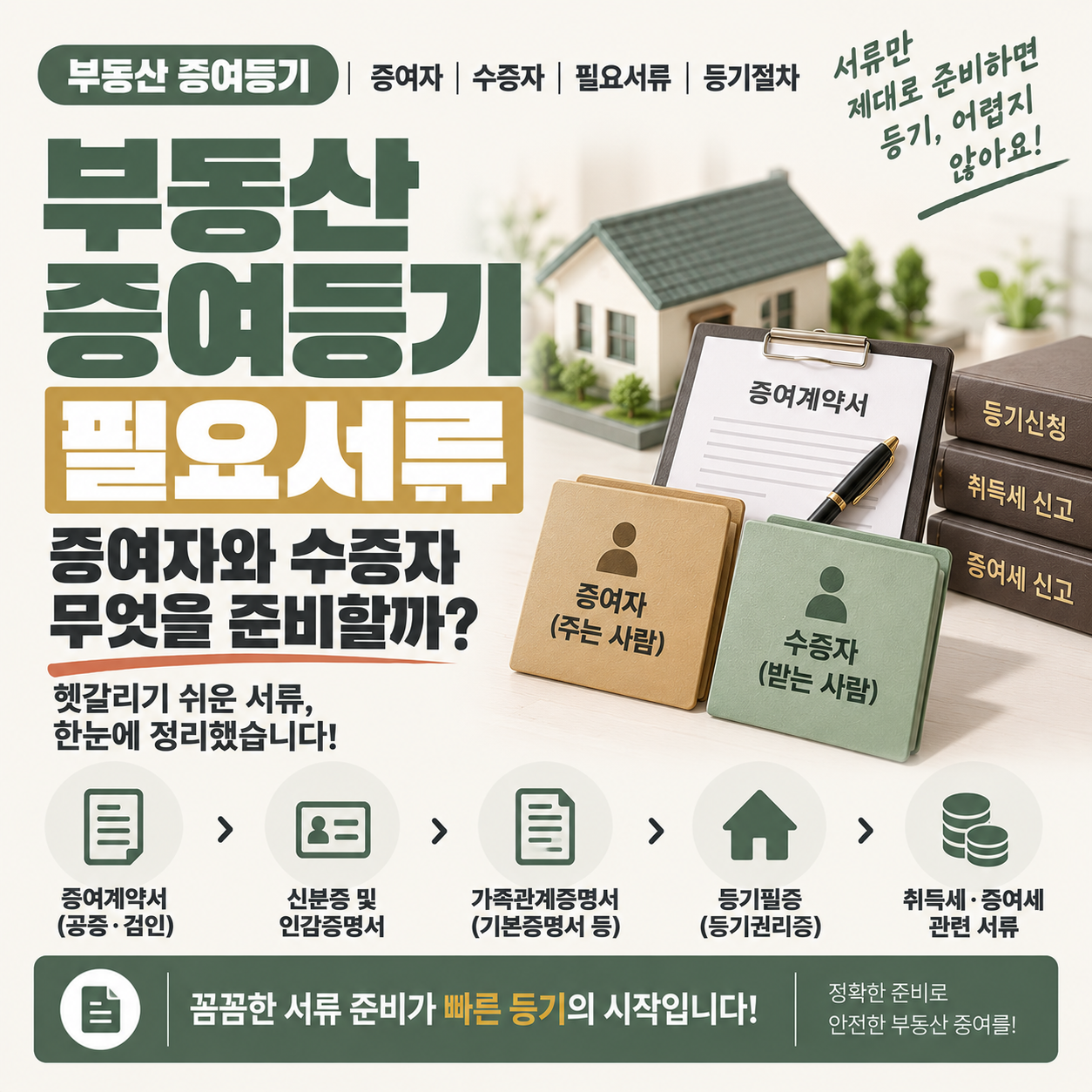 부동산 증여등기 필요서류 안내 이미지