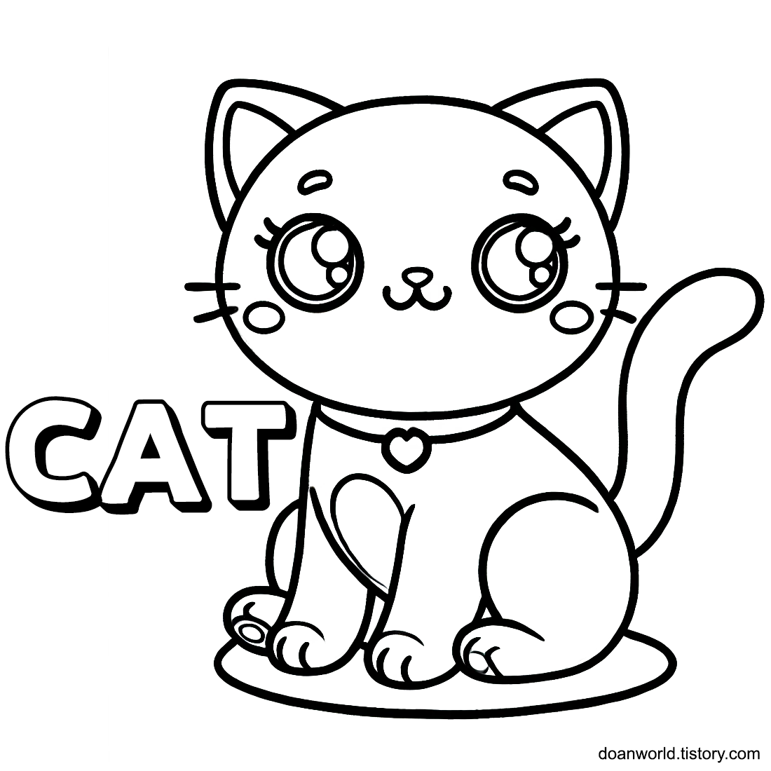 Cat Coloring Page