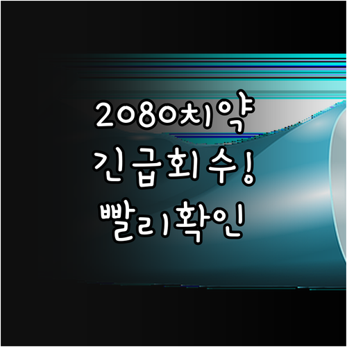 2080 치약 회수 공지 제조번호 확..