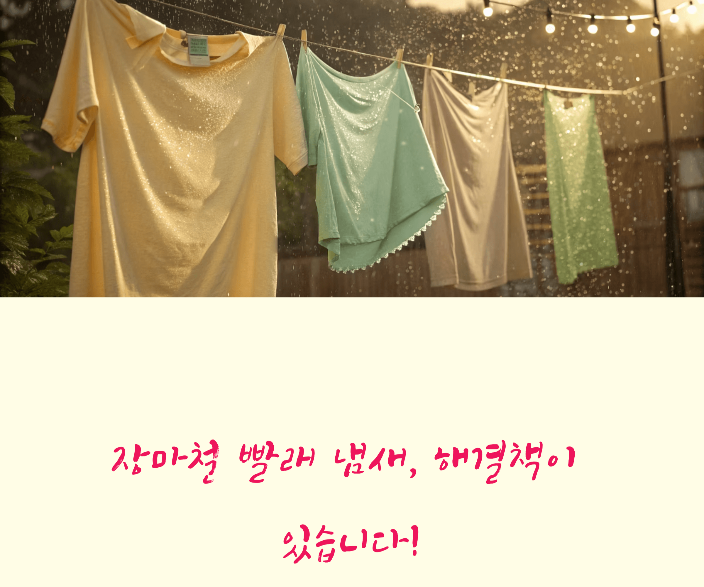 여름 장마철 빨래 냄새 제거 관련 사진