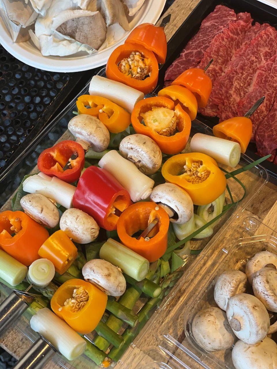 캠핑 야채 꼬치