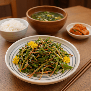 민들레 무침
