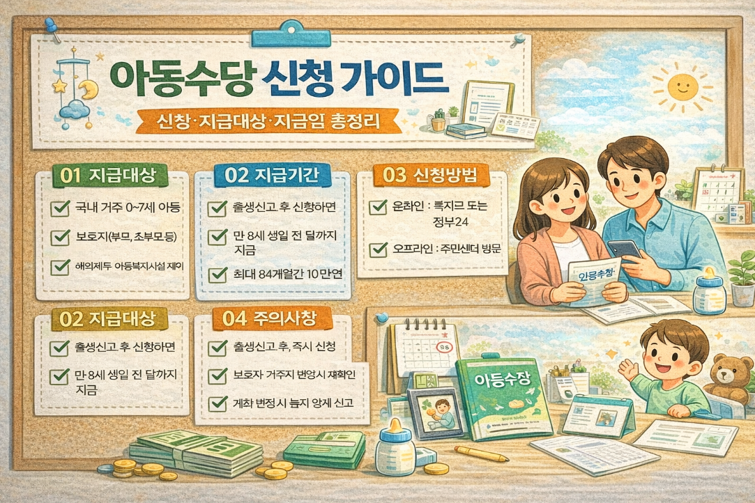 아동수당 신청&middot;지급대상&middot;지급일